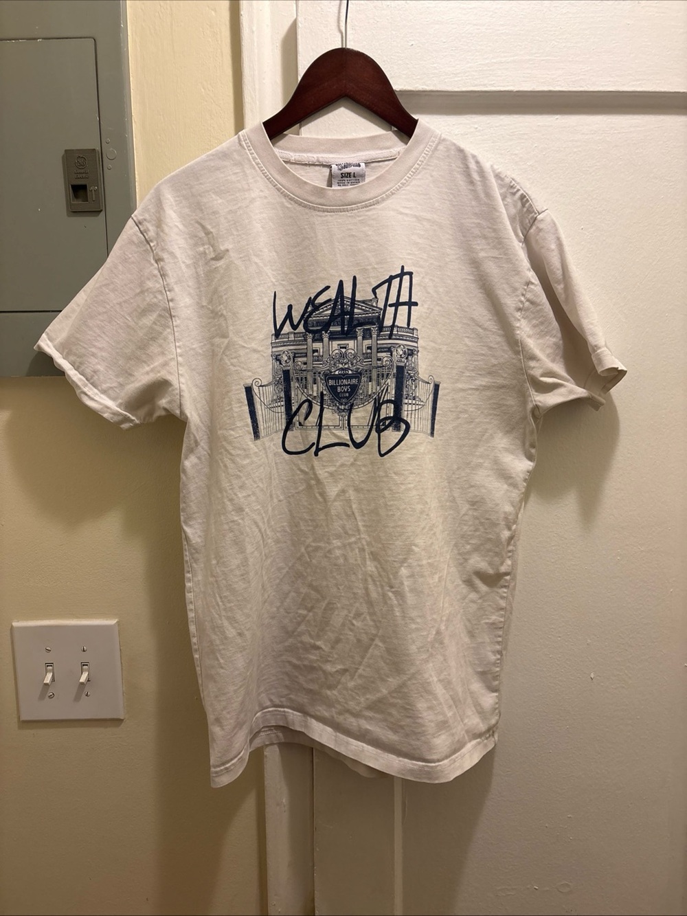 Men’s BBC Billionaire boys club wealth club graphic t shirt size Large